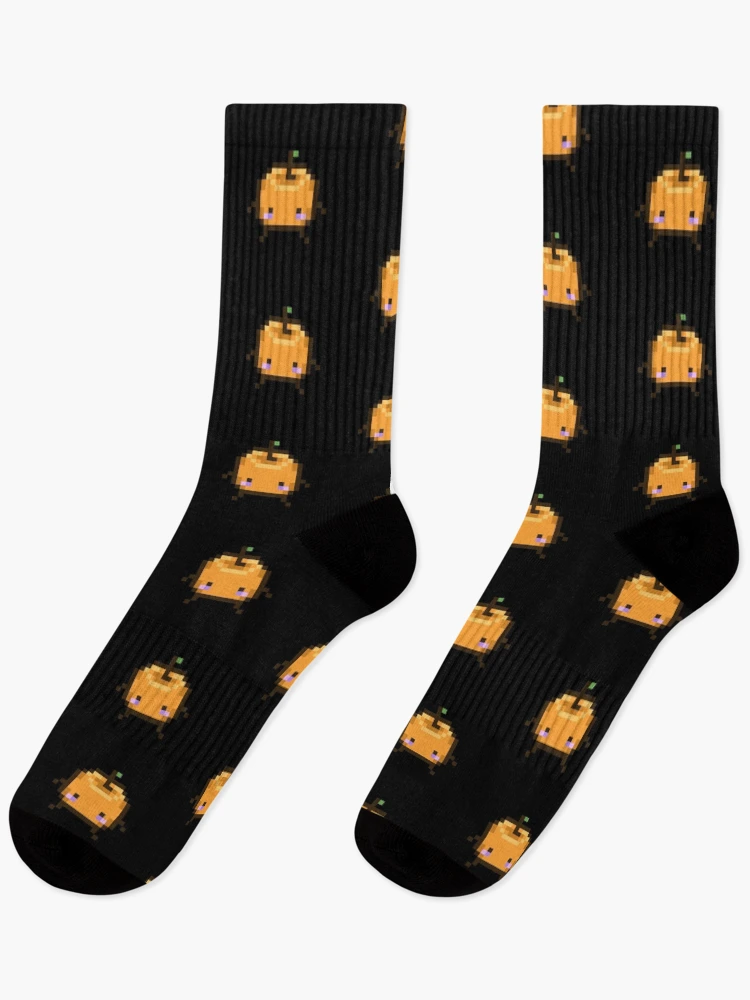 Thumbnail 1 of 5, Socks, Pumpkin Junimo designed and sold by liltoastdesign.