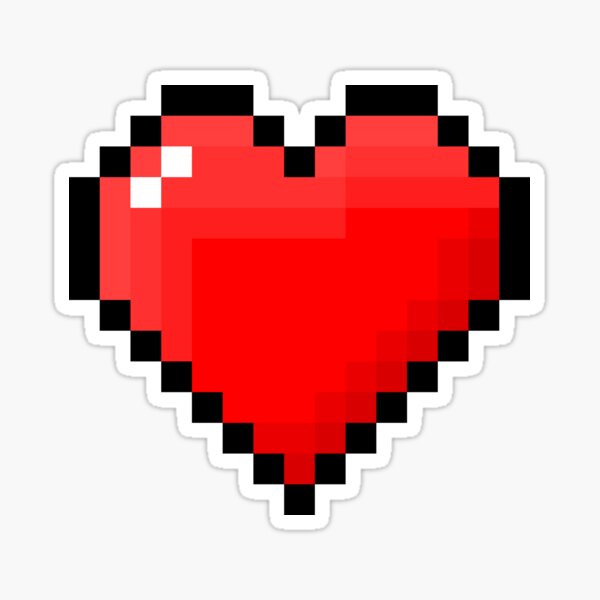 Artikelvorschau, Herzsymbol in PixelArt entworfen und verkauft von Asashi Store.