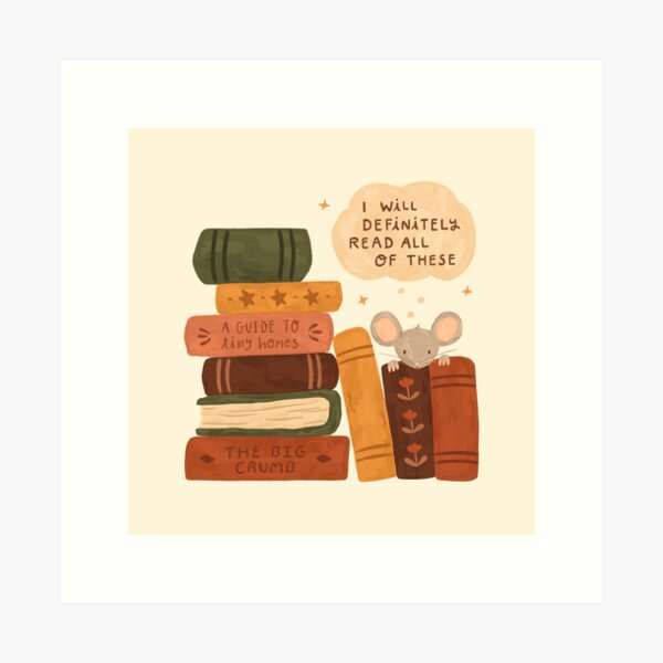 Aperçu de l'œuvre Pile de livres de la souris créée et vendue par ohjessmarie.