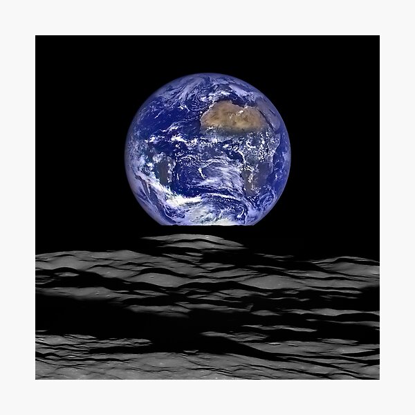 Aperçu de l'œuvre Lever de Terre, Lunaire La Terre se lève sur la Lune créée et vendue par Glimmersmith.