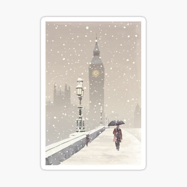 Item preview, Big Ben en la nieve designed and sold by Finn Dean.