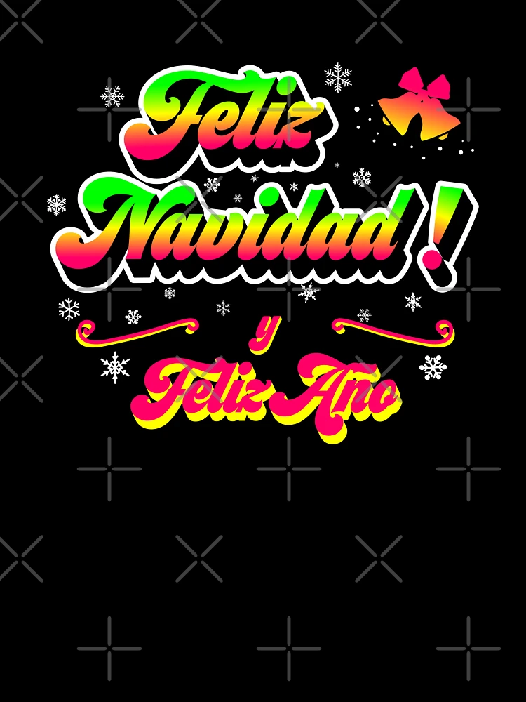Imagen 7 de 7, Camiseta oversize con la obra Feliz Navidad y Año Nuevo-fondo negro (Español), diseñada y vendida por Betuzo.