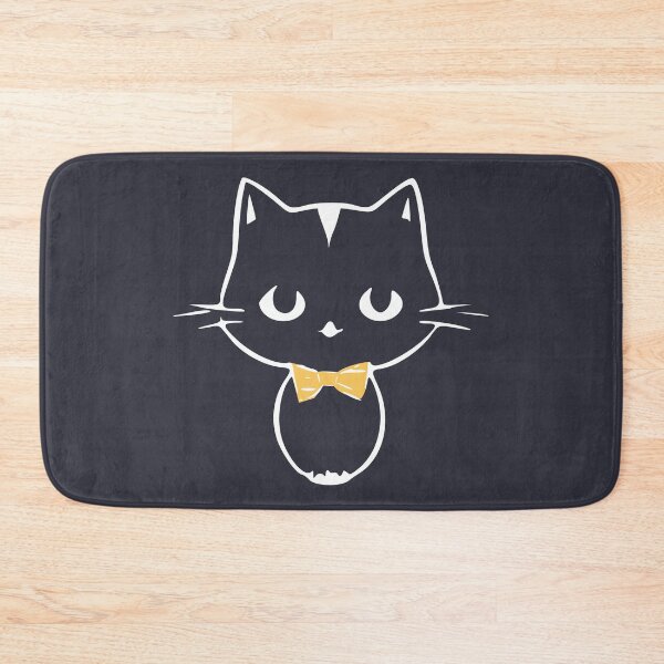 Item preview, Cute Kawaii Kitten with bow tie on dark designed and sold by pixelspantry.