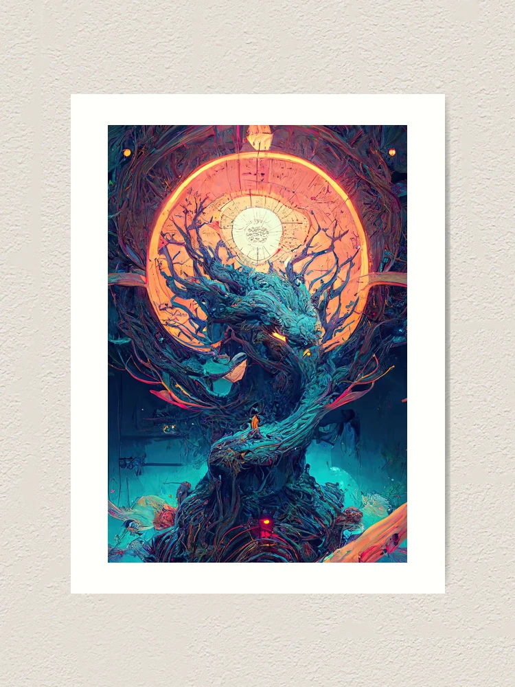 Thumbnail 1 of 3, Art Print, Cosmic Tree Of Life designed and sold by GaudaPrime31.