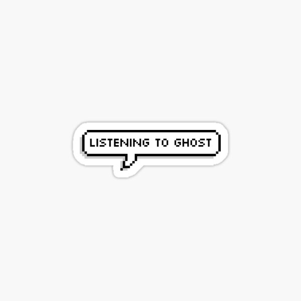 Aperçu de l'œuvre Autocollant de bulle de dialogue Ghost BC créée et vendue par occultart.