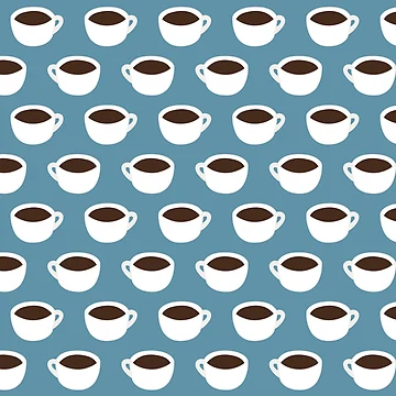 Artwork thumbnail, Small medium coffee pattern 3 by LemonCreamyyyy