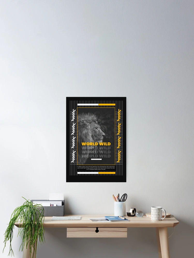 Thumbnail 2 of 3, Poster, WORLD WILD designed and sold by fadstudio.