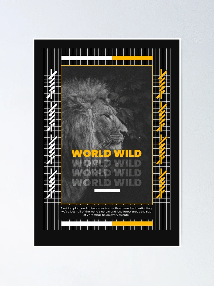 Thumbnail 1 of 3, Poster, WORLD WILD designed and sold by fadstudio.