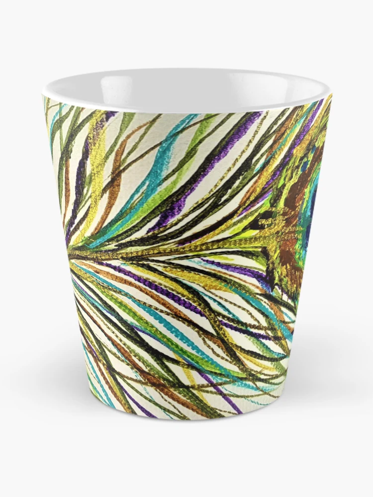 Thumbnail 2 of 4, Coffee Mug, Painted Peacock Plume Feather designed and sold by KVELKY.