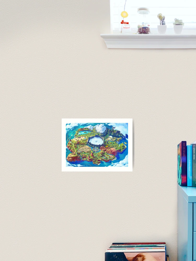 Thumbnail 2 of 3, Art Print, Paldea Map designed and sold by Biochao.