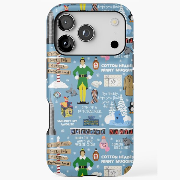 Item preview, Buddy el duende collage, fondo azul designed and sold by birchandbark.