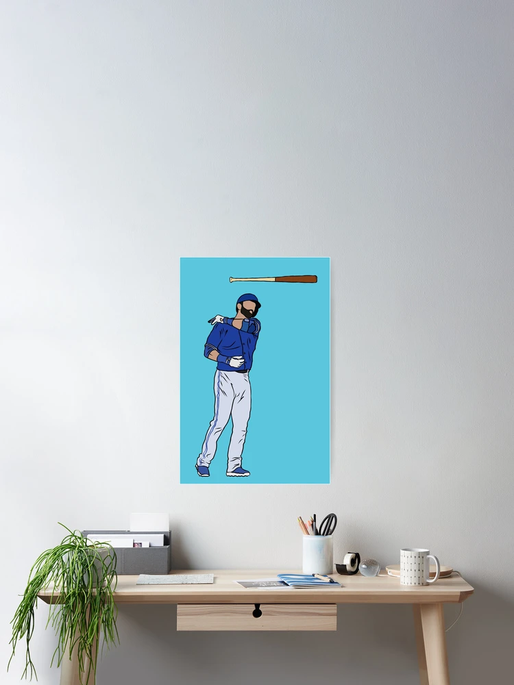 Thumbnail 2 of 3, Poster, Jose Bautista Bat Flip designed and sold by RatTrapTees.