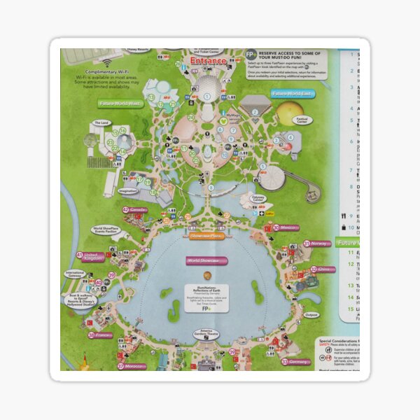 Aperçu de l'œuvre Epcot Center: carte créée et vendue par Rainbows Galore.
