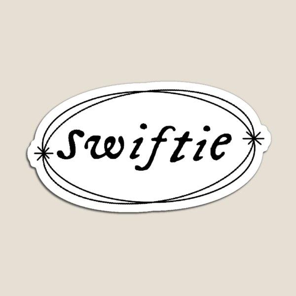 Aperçu de l'œuvre Swiftie noir créée et vendue par dazedstickerz.