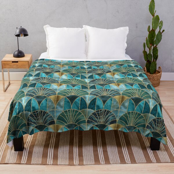Item preview, Art Deco Splendid Luxury Elegant Retro Design Teal And Green designed and sold by artsandsoul.