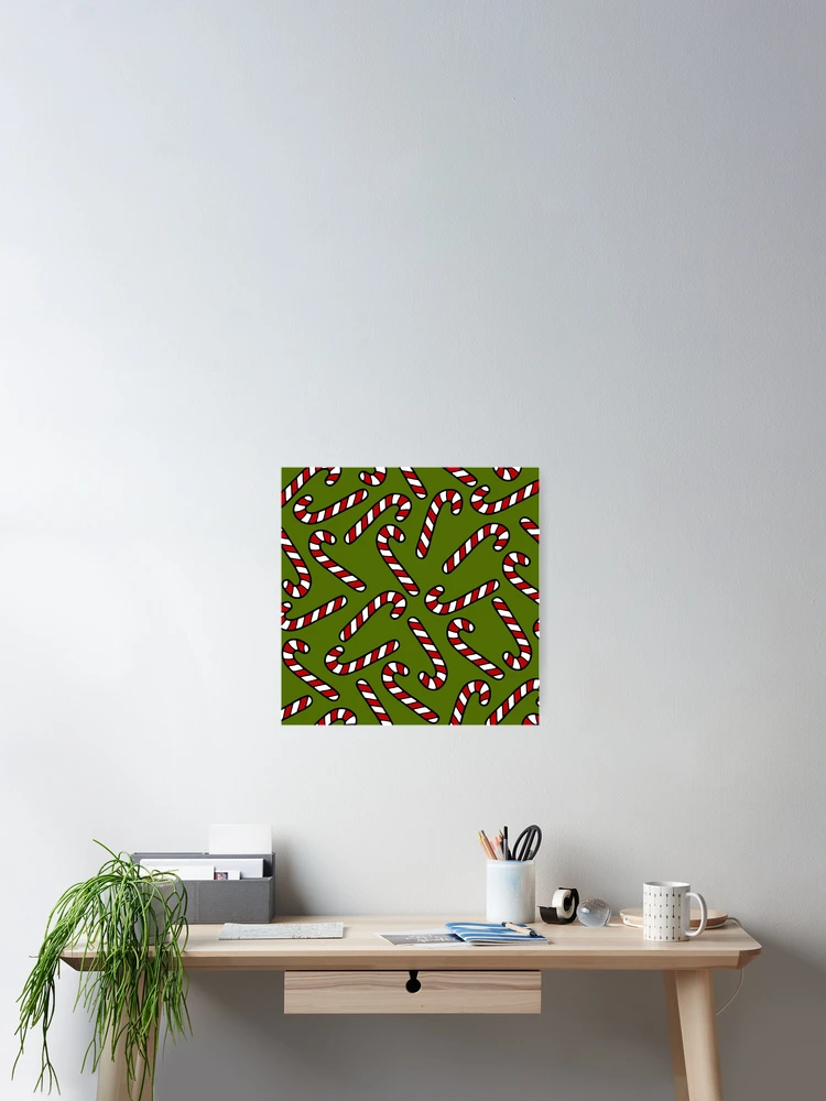Thumbnail 2 of 3, Poster, Candy Cane Pattern designed and sold by evannave.