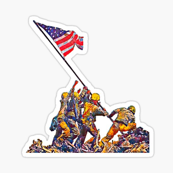 Item preview, Pintura al óleo de Iwo Jima designed and sold by Hobby Doodles.