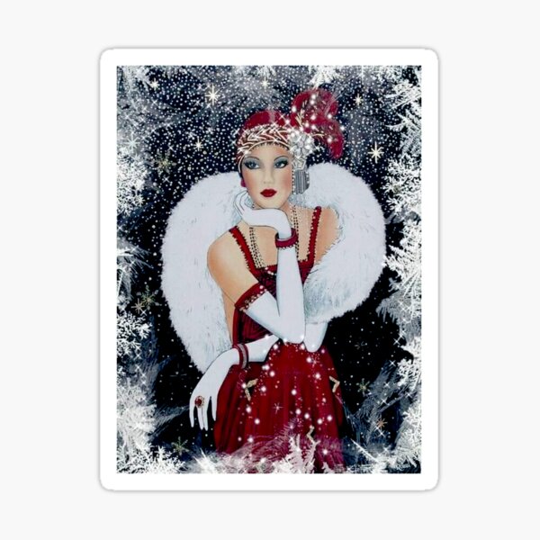 Aperçu de l'œuvre FLAPPER : Vintage 1931 Beautiful Fashion Christmas Magazine Print créée et vendue par posterbobs.