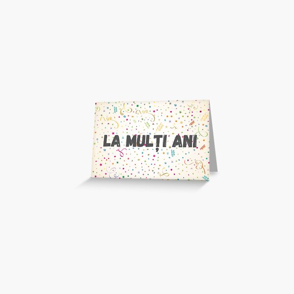 Item preview, La mulţi ani, feliz cumpleaños en rumano, felicitări aniversare, cumpleaños rumano designed and sold by Pommallina.