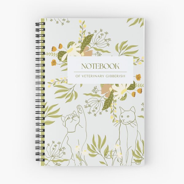 Item preview, Veterinary Gibberish, Funny Spiral notebook for Veterinary Professional - Veterinary Day Gift Idea for Vet Nurses, Vet Techs, Reception, RVN designed and sold by Verubi.
