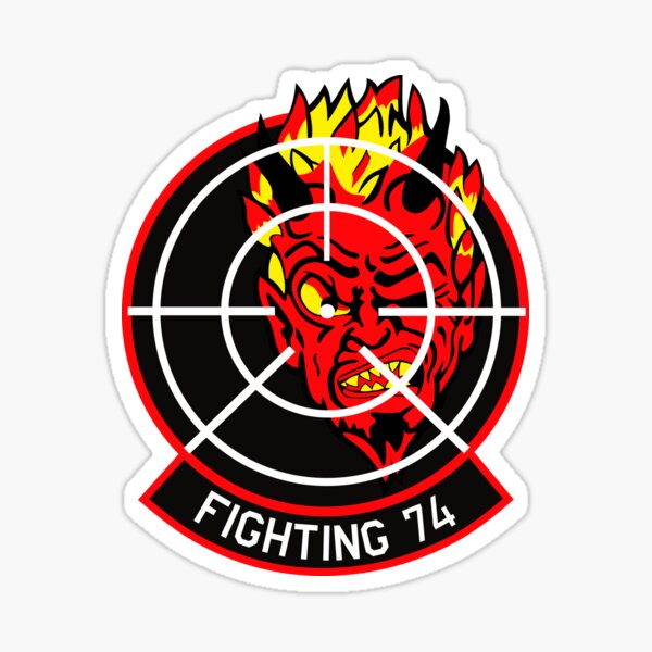 Aperçu de l'œuvre USN VF-74 Strike Fighter Squadron - Be-Devilers - Style épuré noir créée et vendue par pzd501.