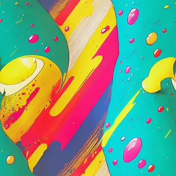 Artwork thumbnail, Rainbow Paint Splatter #24 by Unicorn Trainwreck