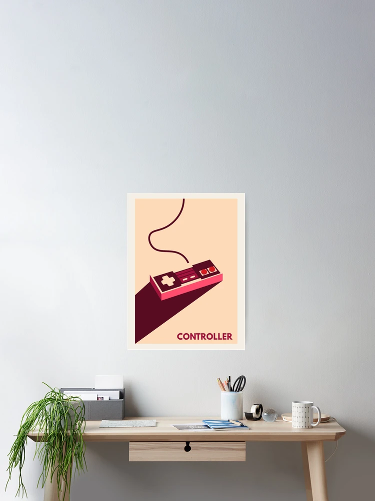 Thumbnail 2 of 3, Poster, Retro red controller designed and sold by Nightlight0.
