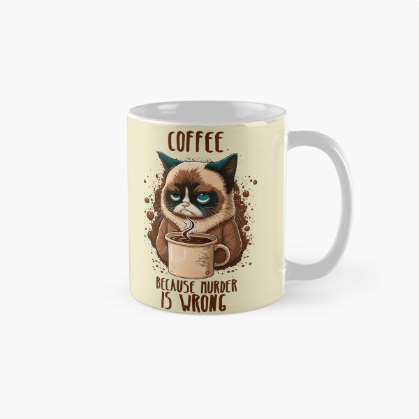 Item preview, Coffee Because Murder is Wrong designed and sold by TheSamuraiCat.