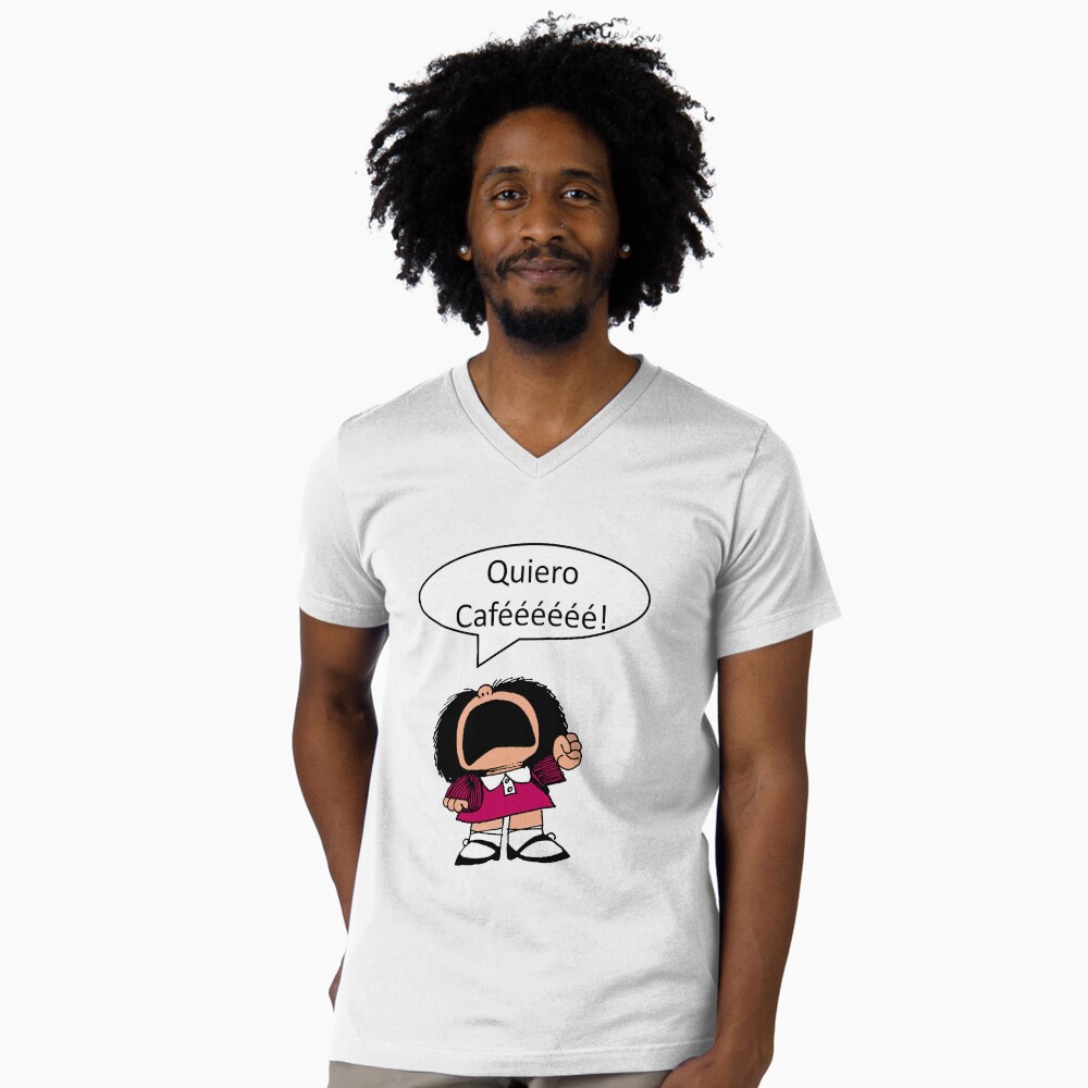 Vista previa del artículo con la obra «Camiseta de cuello en V», diseñado y vendido por MTacher.