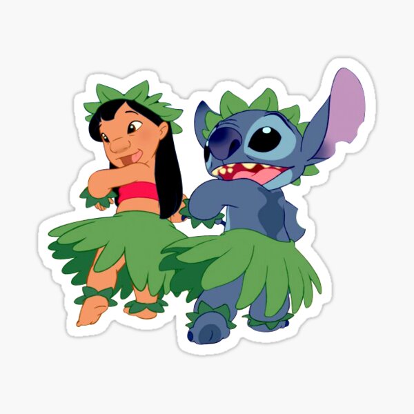 Artikelvorschau, Lilo und Stitch Hula Aufkleber entworfen und verkauft von abigaudet.