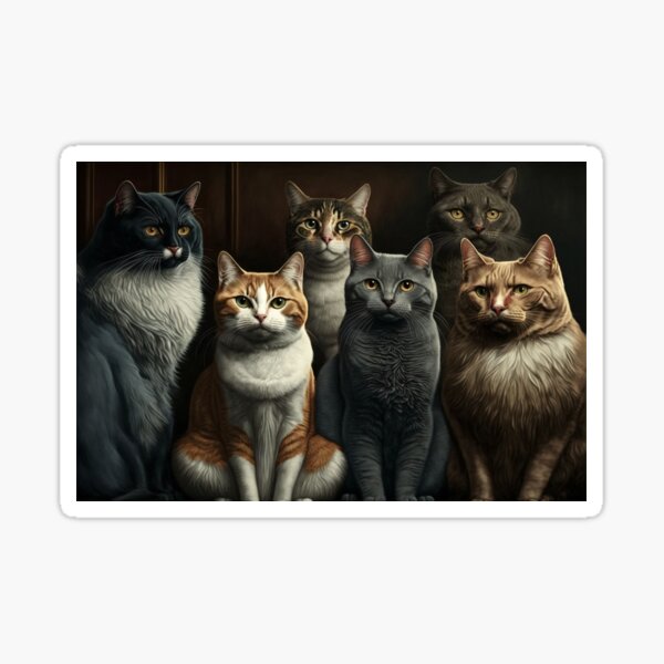 Artikelvorschau, Entzückendes Katzen-Gruppen-Porträt entworfen und verkauft von FunWearVM.