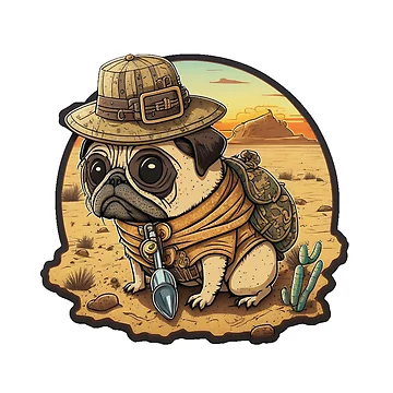 Artwork thumbnail, Pug Expedition by Black-Glove