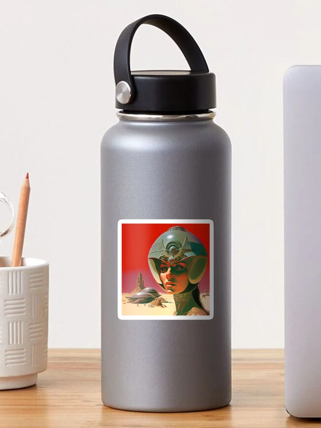 Aperçu 1 sur 3. Sticker avec l'œuvre Nous flottons dans l'espace 104 créée et vendue par Saudade--.