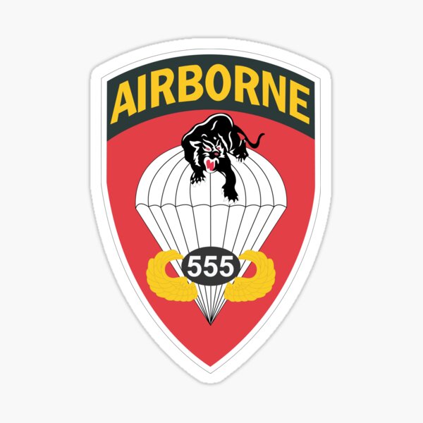 Artikelvorschau, Armee - 555. Fallschirminfanteriebataillon mit Txt X 300 entworfen und verkauft von Military Insignia Products.