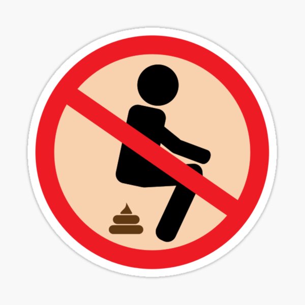 Aperçu de l'œuvre Aucun signe drôle caca créée et vendue par FunckyDesigns.