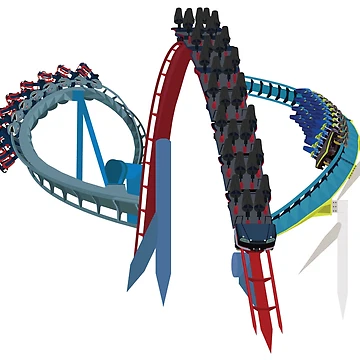 Artwork thumbnail, Carowinds B&M Trio by CoasterMerch