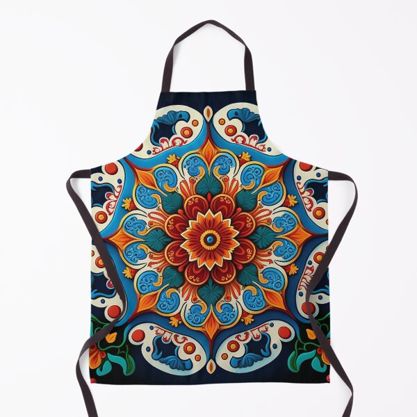 Item preview, Colorful Flowers Mandala Tile designed and sold by artecomia.