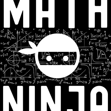Artwork thumbnail, Math Ninja - Math Professor, Math Teacher, Math Nerd, Mathematics, Statistics, Laboratories by jadedscientist