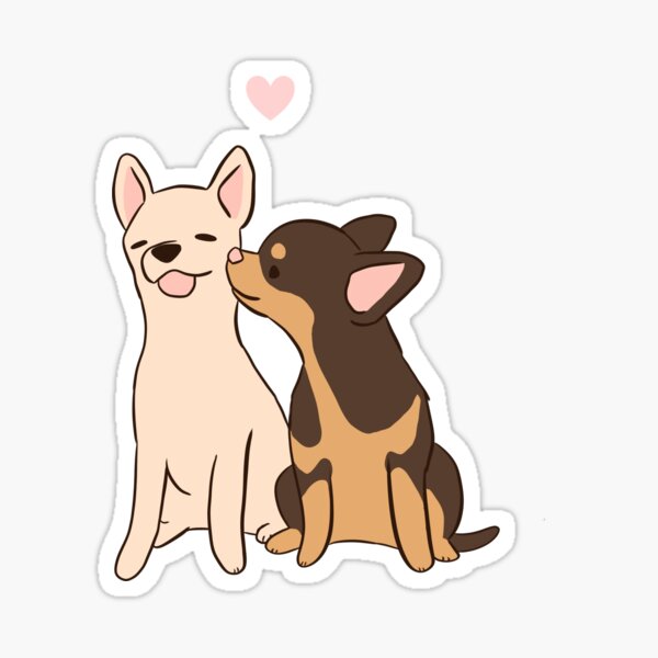 Aperçu de l'œuvre Chiens chihuahua mignons Couple pour la Saint Valentin - cadeau adorable pour les amoureux de chihuahua créée et vendue par Yarafantasyart.