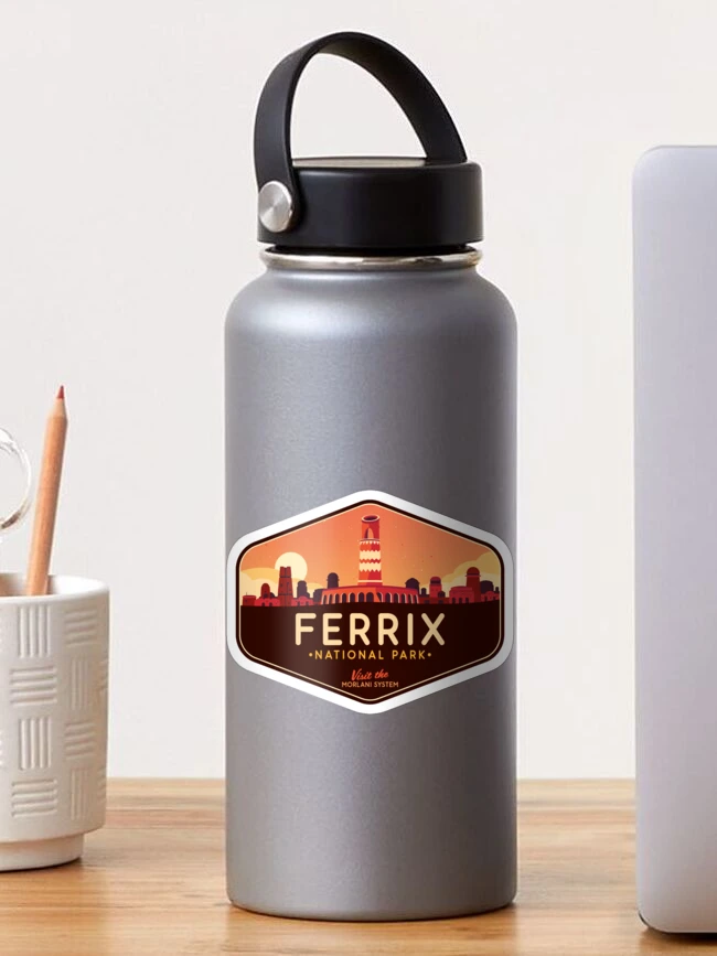 Aperçu 1 sur 3. Sticker avec l'œuvre Parc National Ferrix - Visitez le Système Morlani ! créée et vendue par magrodanny.