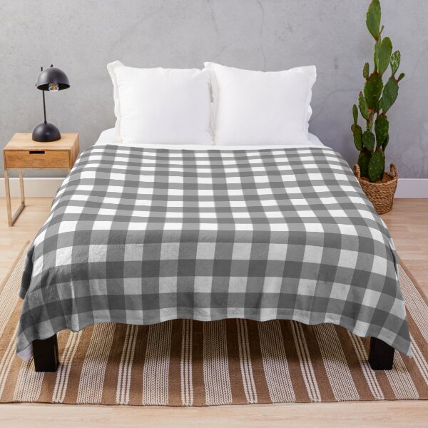 Item preview, Gray and White Buffalo Plaid Gingham Check Pattern designed and sold by Gsallicat.