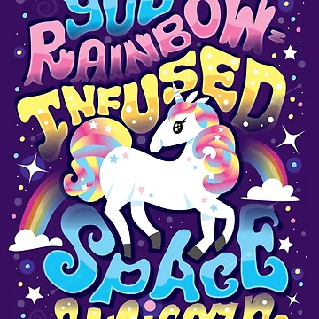 Artwork thumbnail, Rainbow-infused Space Unicorn by Risa Rodil