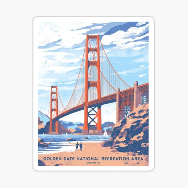 Aperçu de l'œuvre zone de loisirs nationale du golden gate créée et vendue par Broken Antler Designs .