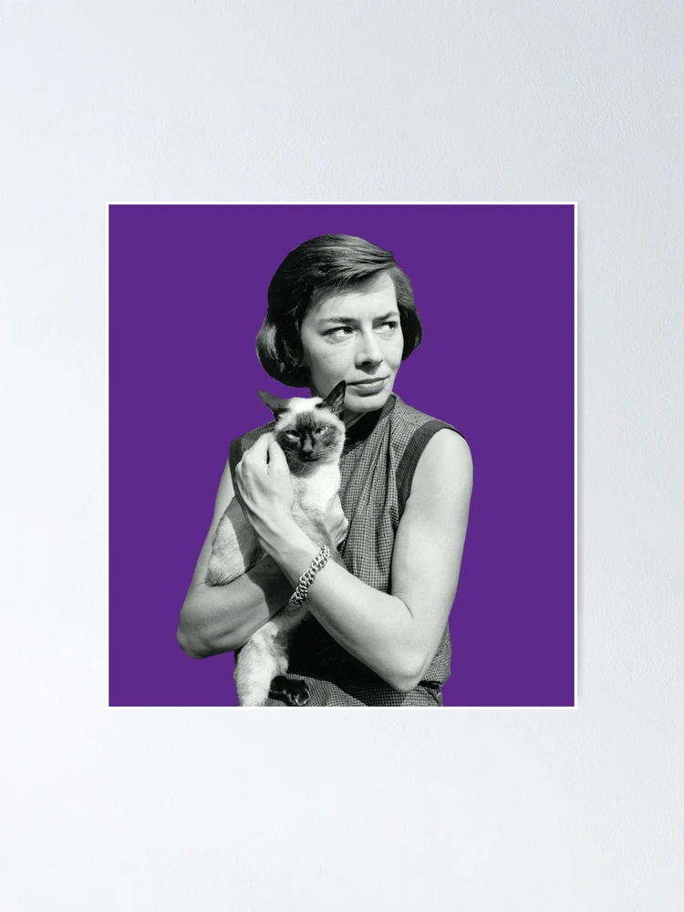 Thumbnail 1 of 3, Poster, Patricia Highsmith and her Siamese designed and sold by planet99design.
