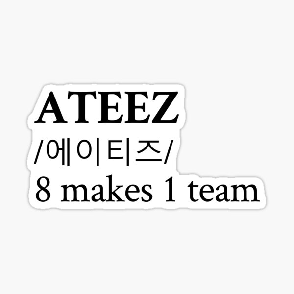 Aperçu de l'œuvre Ateez Aesthetic Quote Coréen Kpop Noir créée et vendue par StickTheSong.