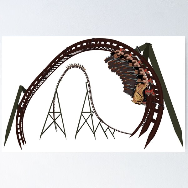 Aperçu de l'œuvre Toutatis Rollercoaster Parc Astérix créée et vendue par CoasterMerch.