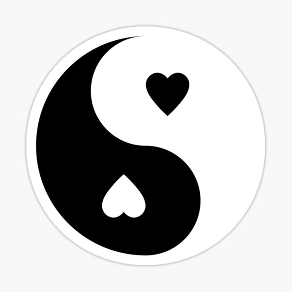 Artikelvorschau, Yin-Yang-Herzsymbol entworfen und verkauft von SvetlanaArt.