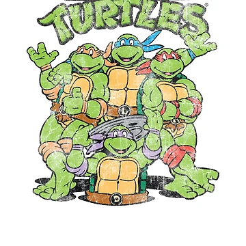 Artwork thumbnail, Teenage Mutant Ninja Turtles Classic Retro Logo by FifthSun