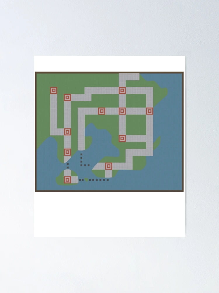 Thumbnail 1 von 3, Poster, Kanto-Karte designt und verkauft von KurtisBlanda.