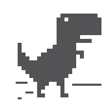 Artwork thumbnail, 8 bit t Rex Dinosaur Chrome Sticker by Kanha Design | ⭐⭐⭐⭐⭐